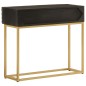 vidaXL Mesa consola madera maciza de mango y hierro negro 90x30x76 cm vidaXL Mesa consola madera maciza de mango y hierro negro 90x30x76 cm