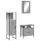 vidaXL Set de muebles de baño 3 pzas madera contrachapada gris sonoma vidaXL Set de muebles de baño 3 pzas madera contrachapada gris sonoma