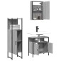vidaXL Set de muebles de baño 3 pzas madera contrachapada gris sonoma vidaXL Set de muebles de baño 3 pzas madera contrachapada gris sonoma