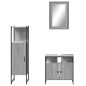 vidaXL Set de muebles de baño 3 pzas madera contrachapada gris sonoma vidaXL Set de muebles de baño 3 pzas madera contrachapada gris sonoma