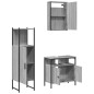 vidaXL Set de muebles de baño 3 pzas madera contrachapada gris sonoma vidaXL Set de muebles de baño 3 pzas madera contrachapada gris sonoma