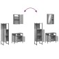 vidaXL Set de muebles de baño 3 pzas madera contrachapada gris sonoma vidaXL Set de muebles de baño 3 pzas madera contrachapada gris sonoma