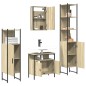 vidaXL Juego de muebles de baño 4 pzas contrachapada roble Sonoma