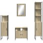 vidaXL Juego de muebles de baño 4 pzas contrachapada roble Sonoma