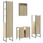 vidaXL Juego de muebles de baño 4 pzas contrachapada roble Sonoma