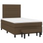 vidaXL Cama box spring con colchón tela marrón oscuro 120x190 cm vidaXL Cama box spring con colchón tela marrón oscuro 120x190 cm