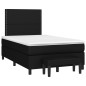 vidaXL Cama box spring con colchón tela negro 120x190 cm vidaXL Cama box spring con colchón tela negro 120x190 cm