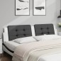vidaXL Cabecero de cama acolchado cuero sintético negro blanco 200 cm vidaXL Cabecero de cama acolchado cuero sintético negro blanco 200 cm
