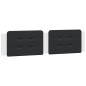 vidaXL Cabecero de cama acolchado cuero sintético negro blanco 200 cm vidaXL Cabecero de cama acolchado cuero sintético negro blanco 200 cm