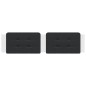 vidaXL Cabecero de cama acolchado cuero sintético negro blanco 200 cm vidaXL Cabecero de cama acolchado cuero sintético negro blanco 200 cm