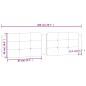 vidaXL Cabecero de cama acolchado cuero sintético negro blanco 200 cm vidaXL Cabecero de cama acolchado cuero sintético negro blanco 200 cm
