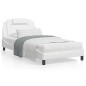 vidaXL Cama con colchón cuero sintético blanco 100x200 cm vidaXL Cama con colchón cuero sintético blanco 100x200 cm