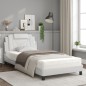 vidaXL Cama con colchón cuero sintético blanco 100x200 cm vidaXL Cama con colchón cuero sintético blanco 100x200 cm