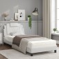 vidaXL Cama con colchón cuero sintético blanco 80x200 cm vidaXL Cama con colchón cuero sintético blanco 80x200 cm