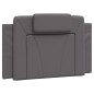 vidaXL Cama con colchón cuero sintético gris 80x200 cm