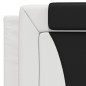 vidaXL Cama con colchón cuero sintético blanco y negro 100x200 cm vidaXL Cama con colchón cuero sintético blanco y negro 100x200 cm