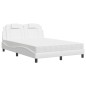vidaXL Cama con colchón cuero sintético blanco 120x200 cm vidaXL Cama con colchón cuero sintético blanco 120x200 cm
