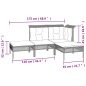 vidaXL Set de muebles de jardín 7 pzas y cojines ratán sintético gris