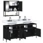 vidaXL Juego de muebles de baño 3 pzas madera contrachapada negro vidaXL Juego de muebles de baño 3 pzas madera contrachapada negro