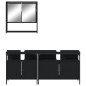 vidaXL Juego de muebles de baño 3 pzas madera contrachapada negro vidaXL Juego de muebles de baño 3 pzas madera contrachapada negro