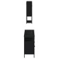 vidaXL Juego de muebles de baño 3 pzas madera contrachapada negro vidaXL Juego de muebles de baño 3 pzas madera contrachapada negro