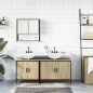 vidaXL Set de muebles de baño 3 pzas madera contrachapada roble Sonoma vidaXL Set de muebles de baño 3 pzas madera contrachapada roble Sonoma