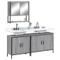 vidaXL Set de muebles de baño 3 pzas madera contrachapada gris sonoma vidaXL Set de muebles de baño 3 pzas madera contrachapada gris sonoma