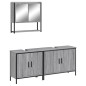 vidaXL Set de muebles de baño 3 pzas madera contrachapada gris sonoma vidaXL Set de muebles de baño 3 pzas madera contrachapada gris sonoma