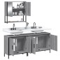 vidaXL Set de muebles de baño 3 pzas madera contrachapada gris sonoma vidaXL Set de muebles de baño 3 pzas madera contrachapada gris sonoma