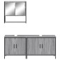 vidaXL Set de muebles de baño 3 pzas madera contrachapada gris sonoma vidaXL Set de muebles de baño 3 pzas madera contrachapada gris sonoma