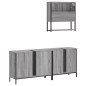 vidaXL Set de muebles de baño 3 pzas madera contrachapada gris sonoma vidaXL Set de muebles de baño 3 pzas madera contrachapada gris sonoma