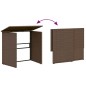 vidaXL Sofá de jardín en forma de L con mesa y cojines ratán PE marrón vidaXL Sofá de jardín en forma de L con mesa y cojines ratán PE marrón
