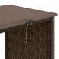 vidaXL Sofá de jardín en forma de L con mesa y cojines ratán PE marrón vidaXL Sofá de jardín en forma de L con mesa y cojines ratán PE marrón