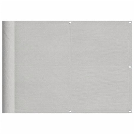 vidaXL Pantalla de balcón 100% poliéster Oxford gris claro 75x1000 cm