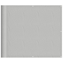 vidaXL Pantalla de balcón 100% poliéster Oxford gris claro 90x600 cm