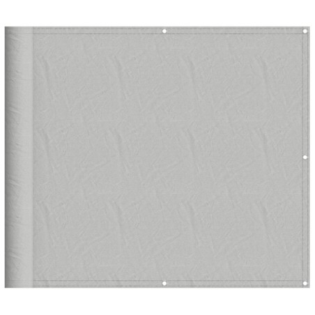 vidaXL Pantalla de balcón 100% poliéster Oxford gris claro 90x600 cm