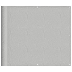 vidaXL Pantalla de balcón 100% poliéster Oxford gris claro 90x800 cm