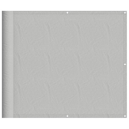 vidaXL Pantalla de balcón 100% poliéster Oxford gris claro 90x800 cm