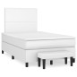 vidaXL Cama box spring con colchón cuero sintético blanco 120x190 cm vidaXL Cama box spring con colchón cuero sintético blanco 120x190 cm