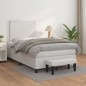 vidaXL Cama box spring con colchón cuero sintético blanco 120x190 cm vidaXL Cama box spring con colchón cuero sintético blanco 120x190 cm
