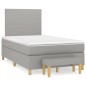 vidaXL Cama box spring con colchón tela gris claro 120x190 cm vidaXL Cama box spring con colchón tela gris claro 120x190 cm