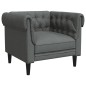 vidaXL Sillón Chesterfield de tela gris oscuro vidaXL Sillón Chesterfield de tela gris oscuro