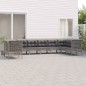 vidaXL Set de muebles de jardín 9 pzas y cojines ratán sintético gris vidaXL Set de muebles de jardín 9 pzas y cojines ratán sintético gris