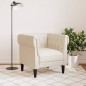 vidaXL Sillón Chesterfield de tela crema vidaXL Sillón Chesterfield de tela crema