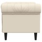 vidaXL Sillón Chesterfield de tela crema vidaXL Sillón Chesterfield de tela crema