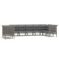 vidaXL Set de muebles de jardín 9 pzas y cojines ratán sintético gris vidaXL Set de muebles de jardín 9 pzas y cojines ratán sintético gris