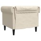vidaXL Sillón Chesterfield de tela crema vidaXL Sillón Chesterfield de tela crema