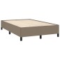 vidaXL Cama box spring con colchón y LED tela gris taupe 120x190 cm vidaXL Cama box spring con colchón y LED tela gris taupe 120x190 cm