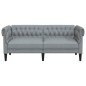 vidaXL Sofá Chesterfield de 2 plazas tela gris claro vidaXL Sofá Chesterfield de 2 plazas tela gris claro