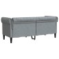 vidaXL Sofá Chesterfield de 2 plazas tela gris claro vidaXL Sofá Chesterfield de 2 plazas tela gris claro